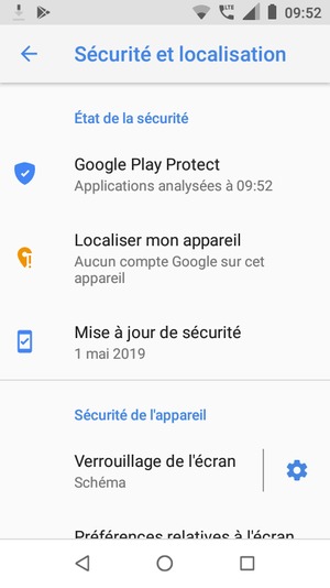 Votre téléphone est maintenant sécurisé par un écran de verrouillage
