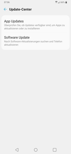 Wählen Sie Software Update