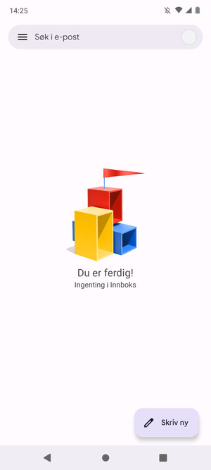 Gmail er klar til bruk