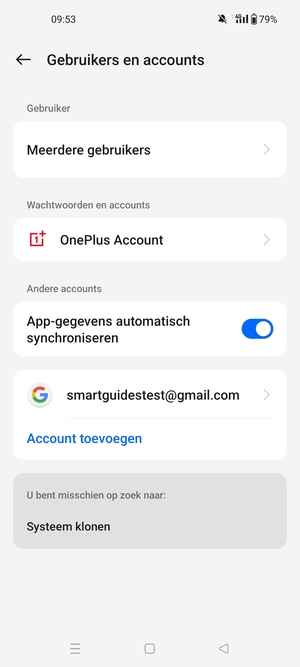 Selecteer uw Google-account