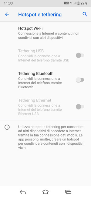 Seleziona Hotspot Wi-Fi