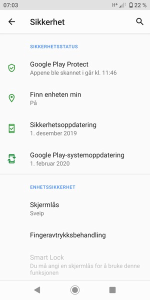 Velg Skjermlås