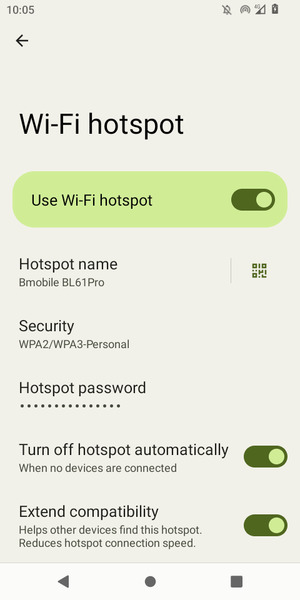 Your phone is now set up for use as a modem