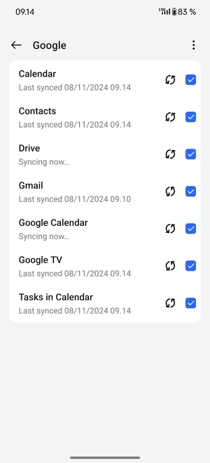 Your contacts from Google will now be synced to your phone