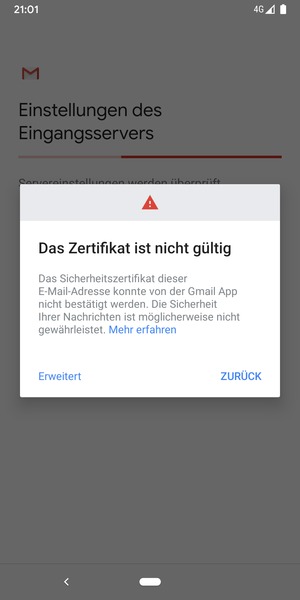 Wählen Sie Erweitert
