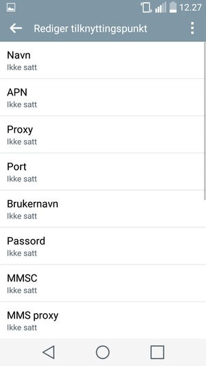 Skriv inn internett-informasjon