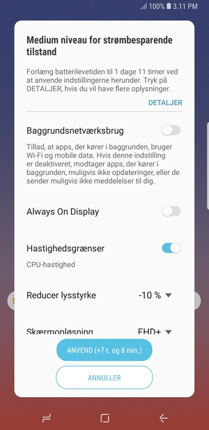 Vælg ANVEND