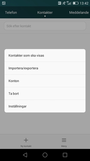 Välj Importera/exportera