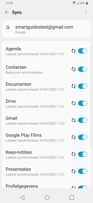 Uw gegevens worden gesynchroniseerd