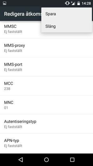 Välj Spara