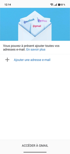 Sélectionnez Ajouter une adresse e-mail