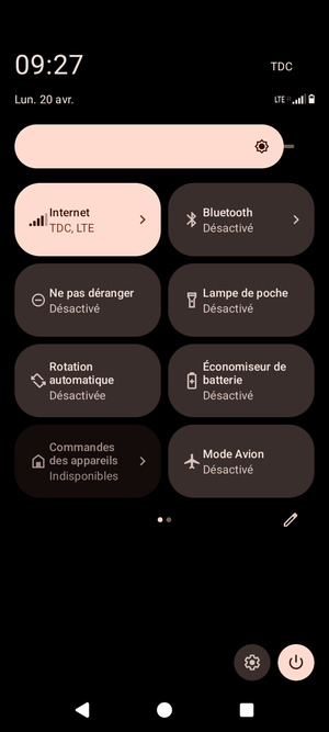 Régler la luminosité au niveau souhaité