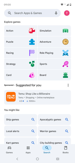 Select the Search bar