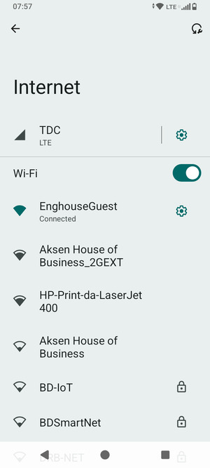 You are now connected to the Wi-Fi network