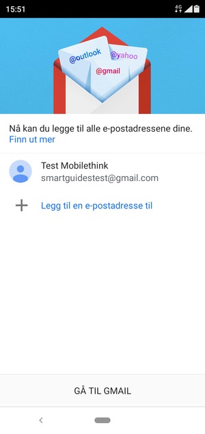 Velg GÅ TIL GMAIL