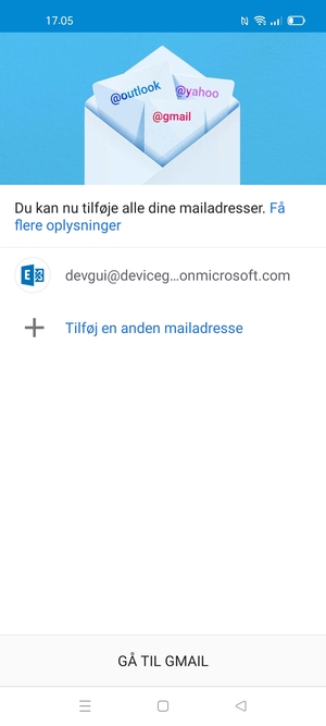 Vælg GÅ TIL GMAIL