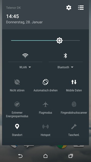 Stellen Sie die Helligkeit auf das erforderliche Niveau