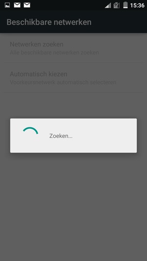 Wacht tot de zoekopdracht beëindigd is