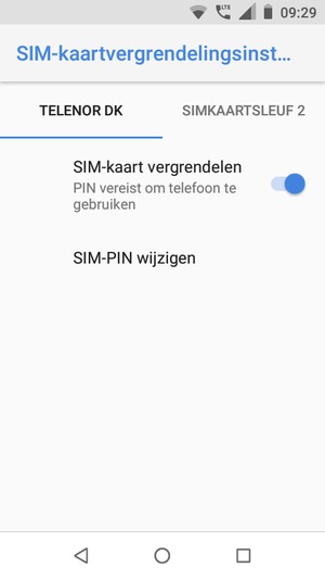 Selecteer Public en SIM-PIN wijzigen