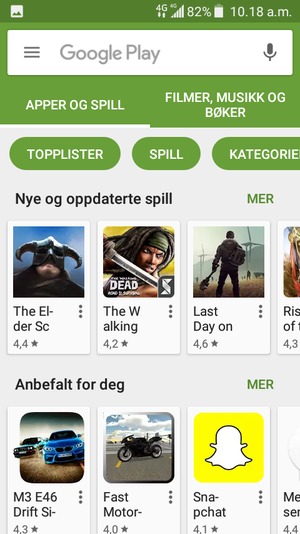 Velg søkefelt