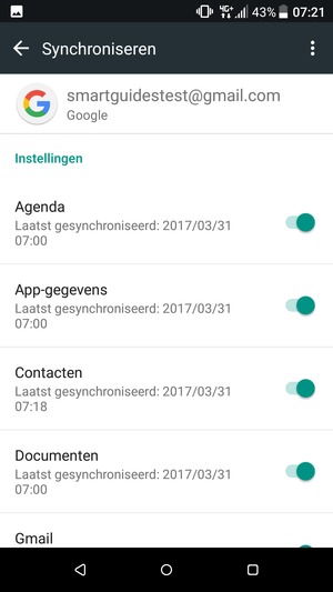 Selecteer de Menu-knop