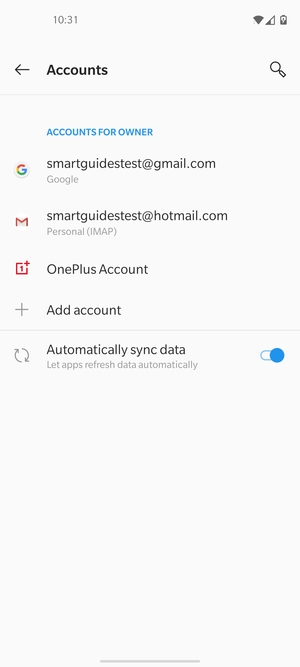 Select your Google account