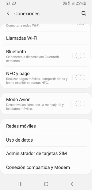 Seleccione Redes móviles
