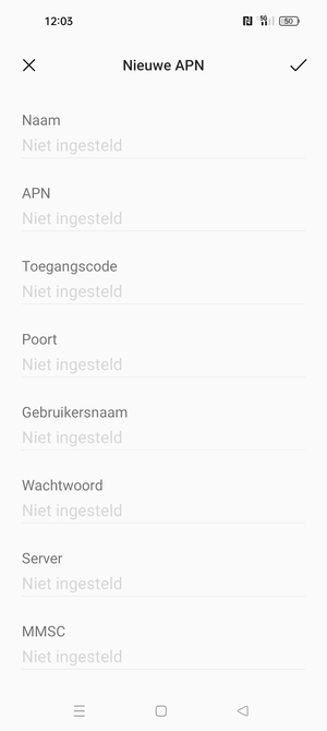 Voer internetgegevens in