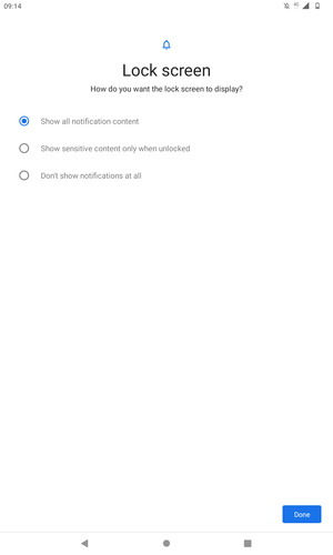Select your preferred option and select Done