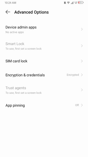 Select SIM card lock