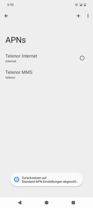 Wählen Sie Neuer APN