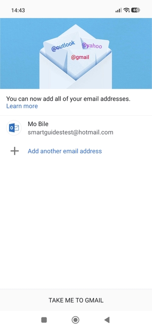 Select TAKE ME TO GMAIL