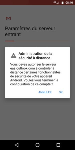 Sélectionnez OK