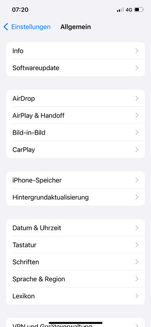 Wählen Sie Softwareupdate
