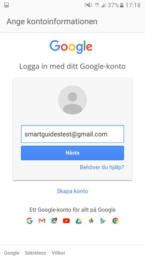 Välj Nästa