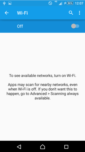 Turn on Wi-Fi