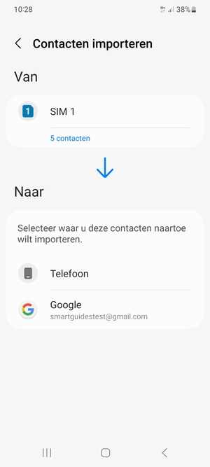 Selecteer Google