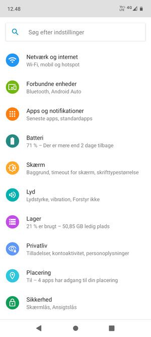 Vælg Netværk og internet