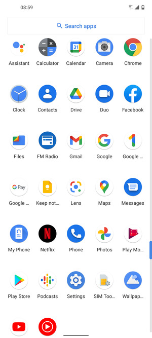 Scroll to and select Settings