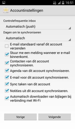 Selecteer Volgende