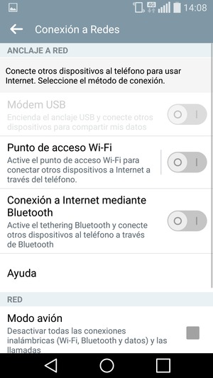 Seleccione Punto de acceso Wi-Fi