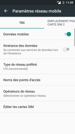 Sélectionnez Public puis Type de réseau préféré