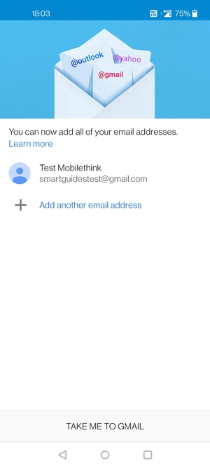 Select TAKE ME TO GMAIL