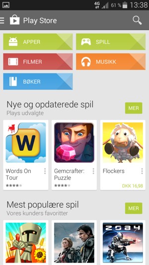 Velg søk-knappen