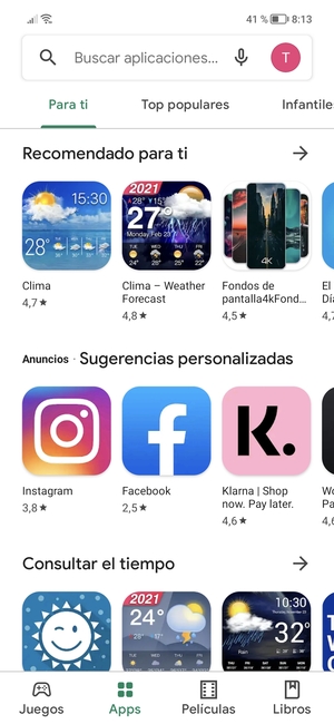 Seleccione la barra de Búsqueda