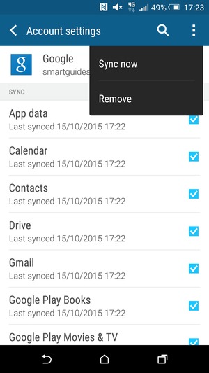 Select Sync now