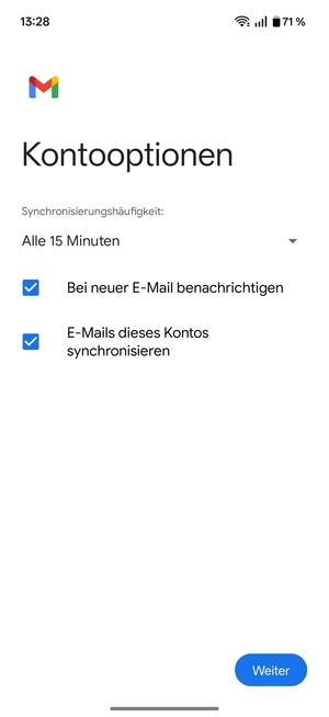 Wählen Sie Weiter