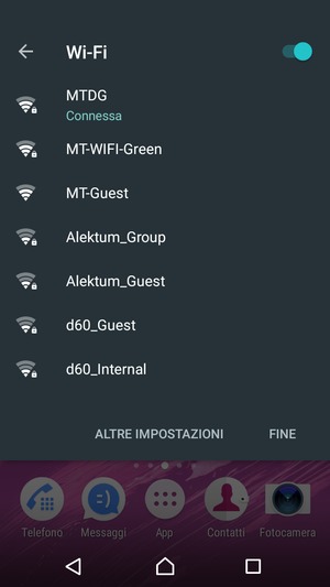 Disattiva Wi-Fi