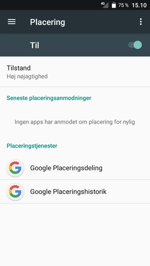 Slå Placering fra