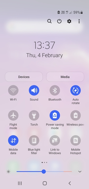 Turn on Power saving mode